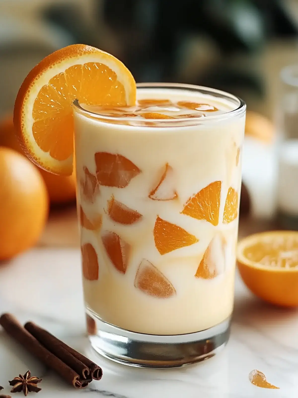 Savor Refreshing Iced Orange Cinnamon Milk Tea Bliss 2 Iced Orange Cinnamon Milk Tea