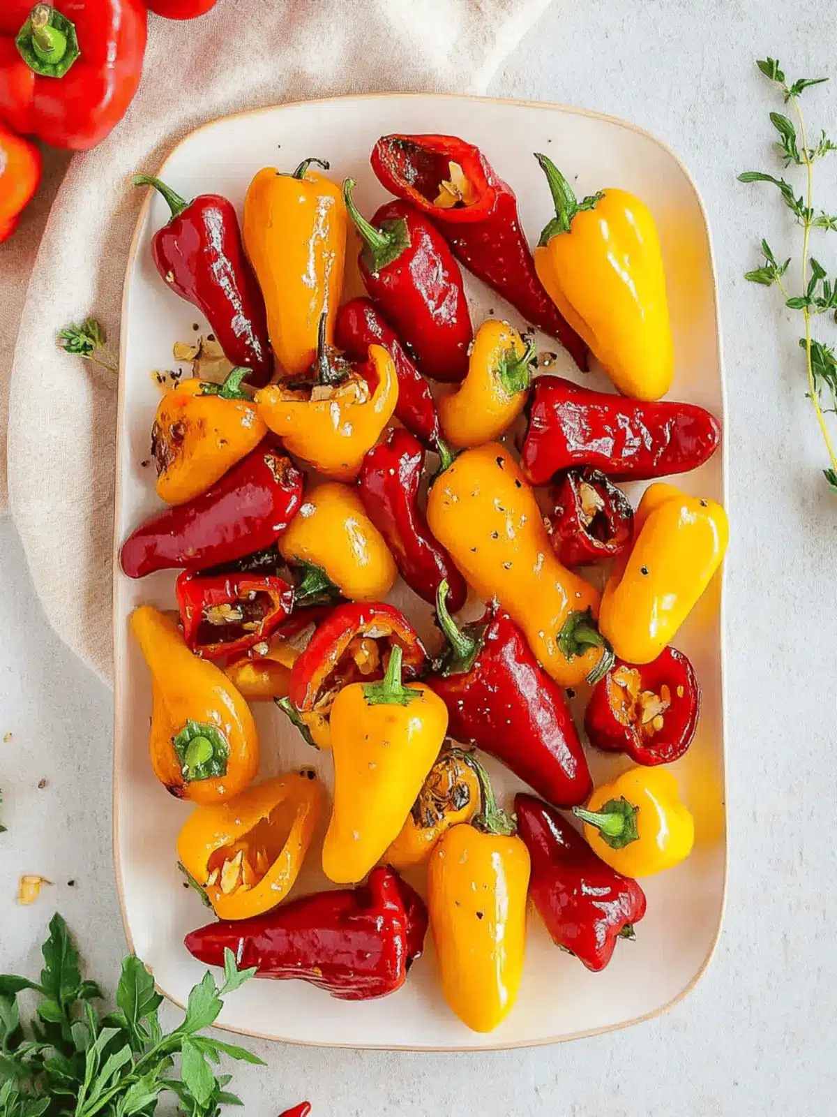 Savor Irresistible Roasted Mini Sweet Peppers Today 3 Roasted Mini Sweet Peppers