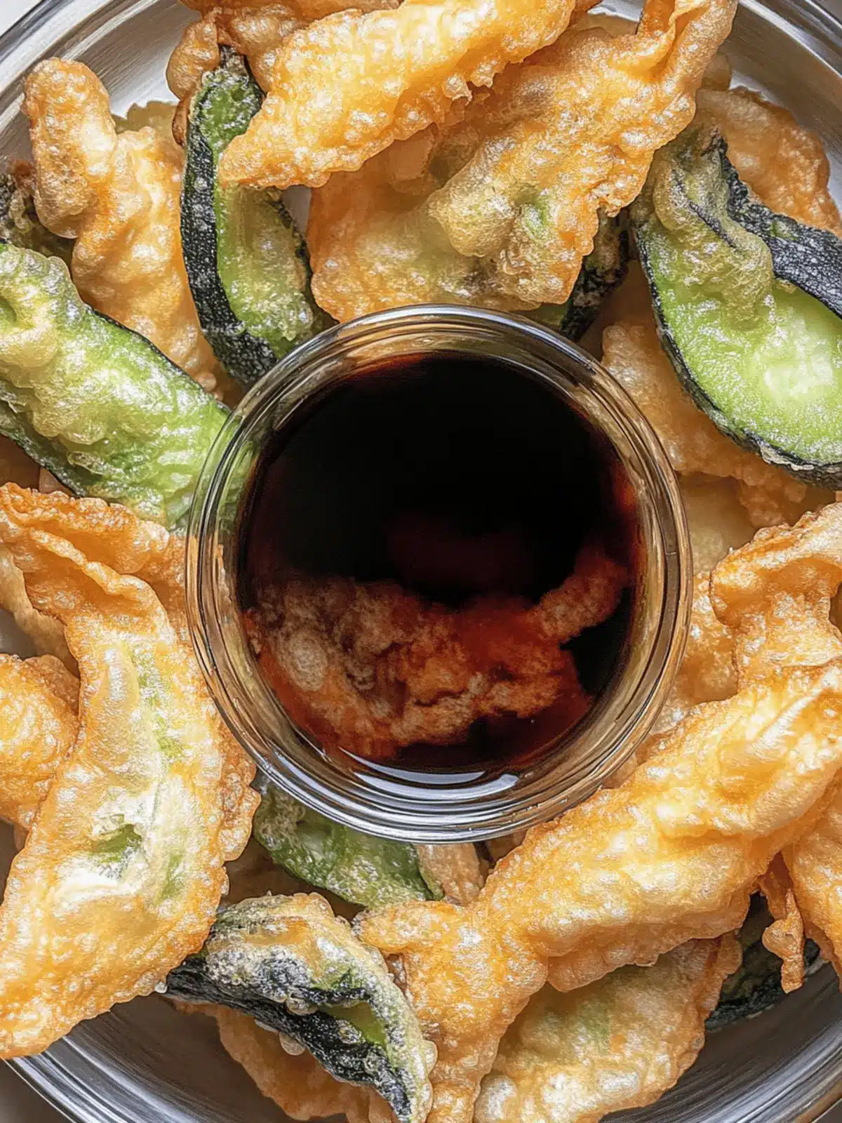 Crispy Vegetable Tempura with Sweet Soy Sauce Delight 3 Vegetable Tempura