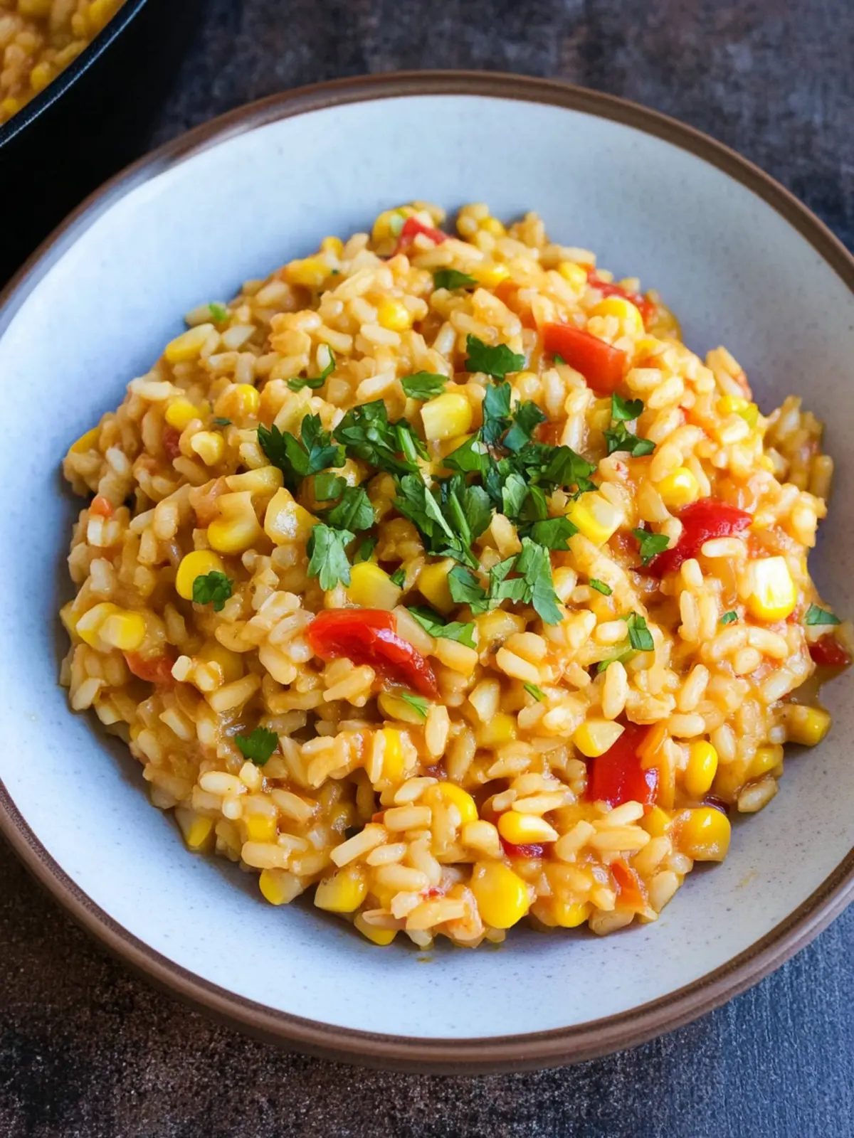 Creamy Corn and Red Pepper Risotto for Cozy Comfort Meals 2 Corn and Red Pepper Risotto