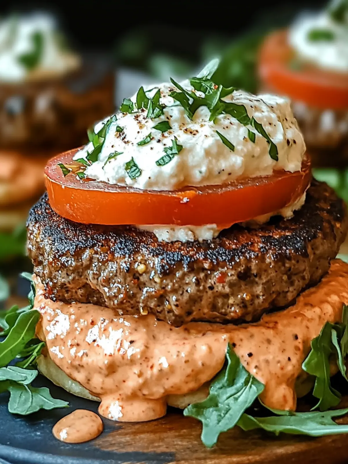Keto Feta Burgers with Tomato Cream for Ultimate Flavor Bliss 3 Keto Feta Burgers with Tomato Cream